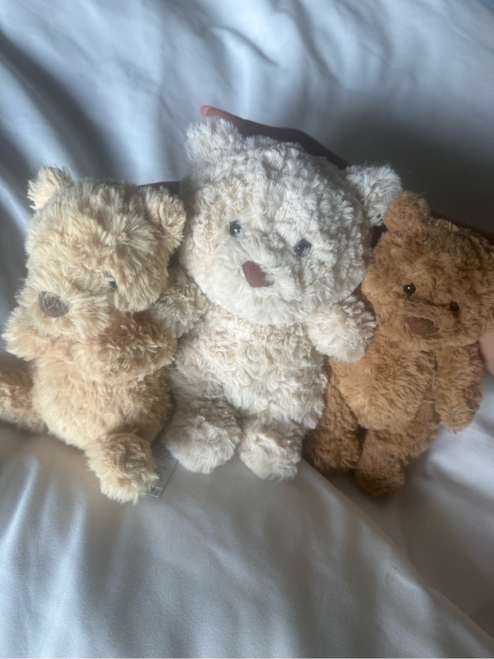 Jellycat Bear Trio: Yummy, Bart Jr., Tiny Bart
